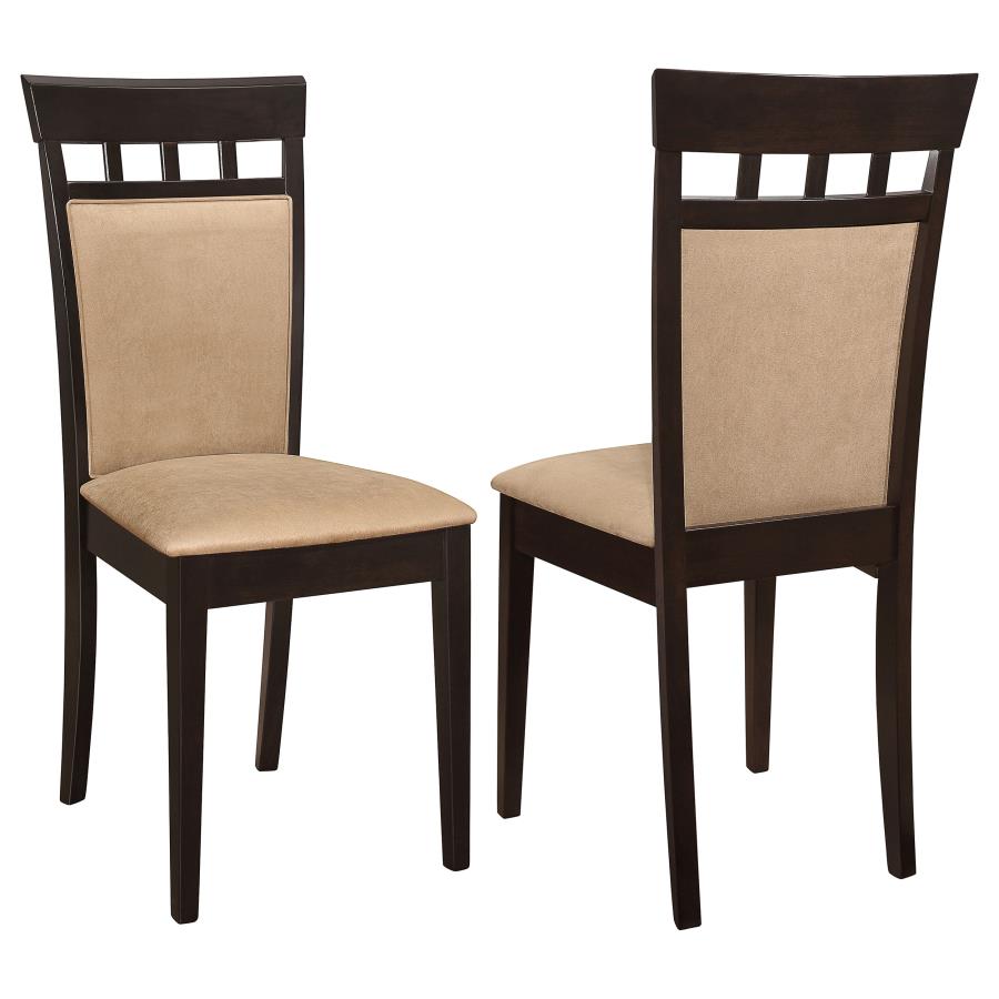 (image for) Gabriel Closed Back Dining Side Chair Cappuccino (Set of 2) - Click Image to Close