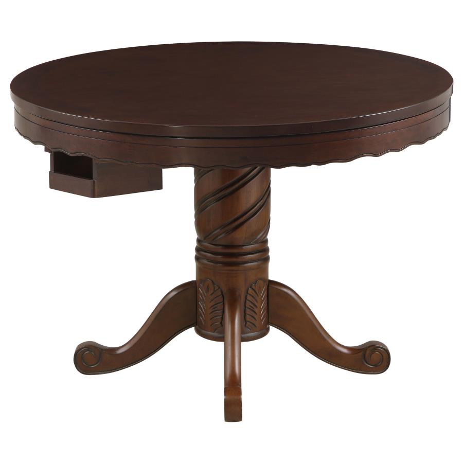 (image for) Turk Round Dining and Billiard Poker Game Table Tobacco - Click Image to Close