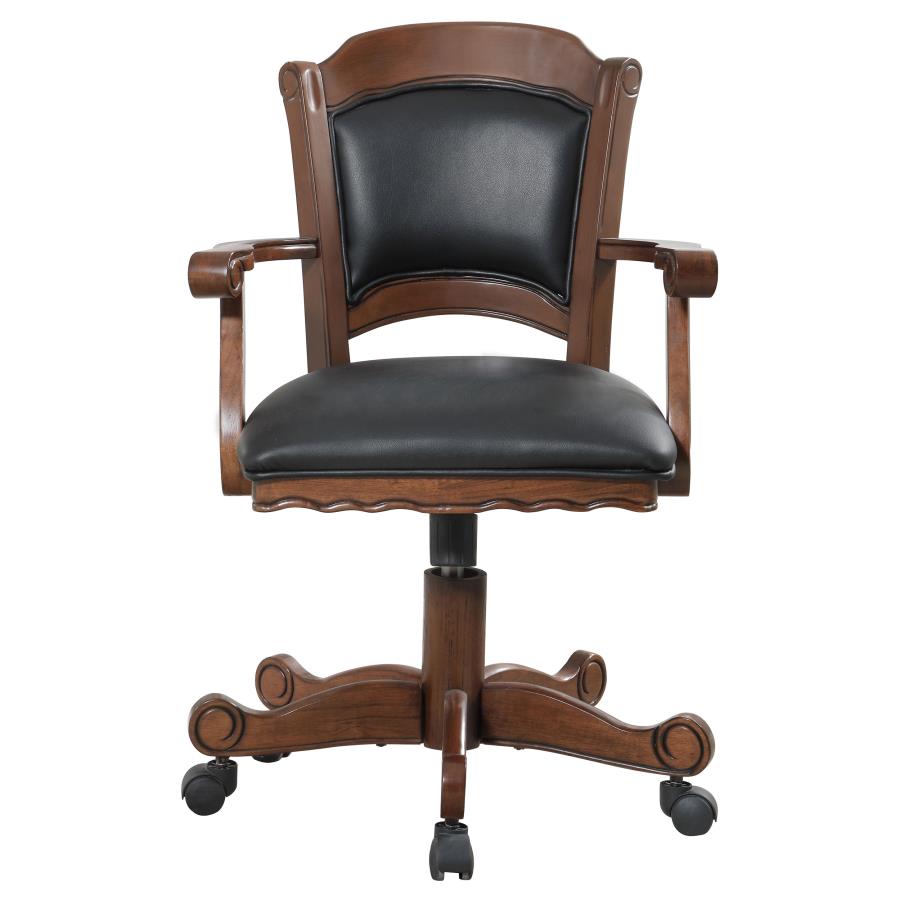 (image for) Turk Upholstered Swivel Dining and Game Chair Tobacco