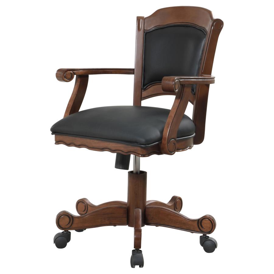 (image for) Turk Upholstered Swivel Dining and Game Chair Tobacco