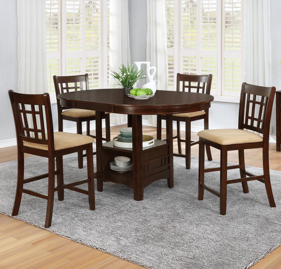 (image for) Lavon 5-piece Counter Height Dining Room Set Warm Brown and Tan