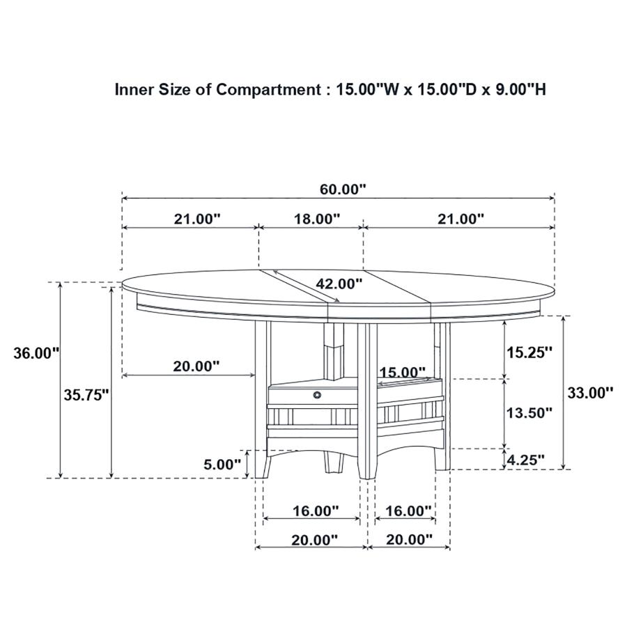 (image for) Lavon 5-piece Counter Height Dining Room Set Warm Brown and Tan