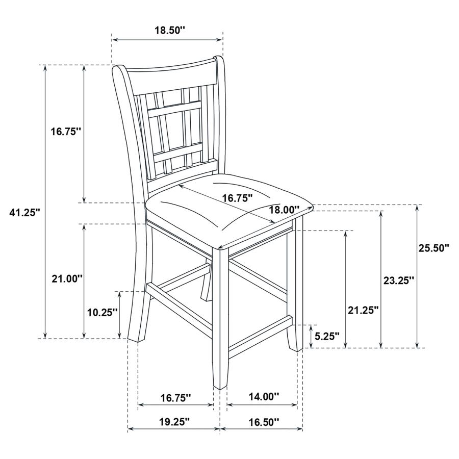 (image for) Lavon 5-piece Counter Height Dining Room Set Warm Brown and Tan