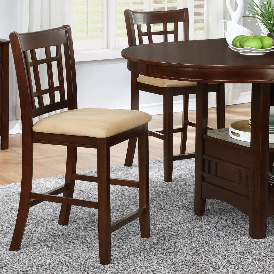 (image for) Lavon Wood Counter Chair Tan and Warm Brown (Set of 2)