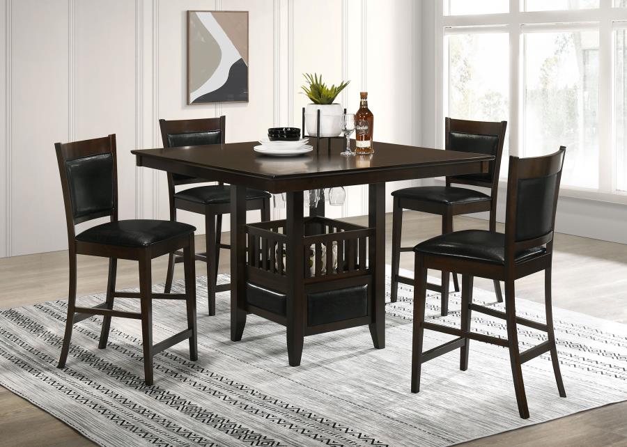 (image for) Jaden 5-piece Square Counter Height Dining Set Espresso