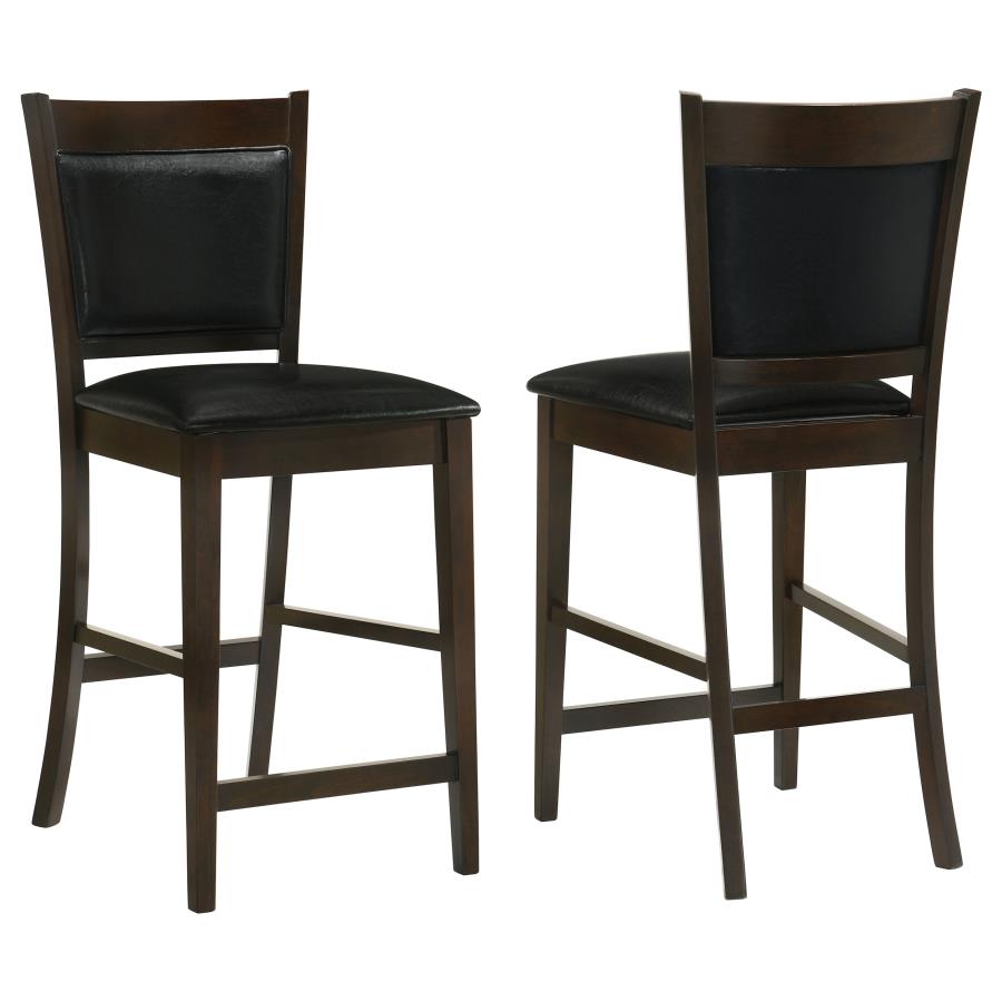 (image for) Jaden Upholstered Counter Chair Espresso (Set of 2) - Click Image to Close