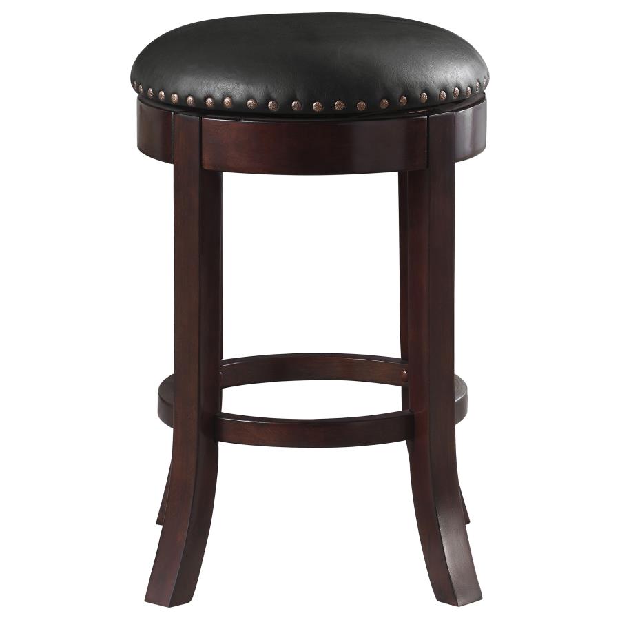 (image for) Aboushi Backless Swivel Counter Stool Brown (Set of 2)