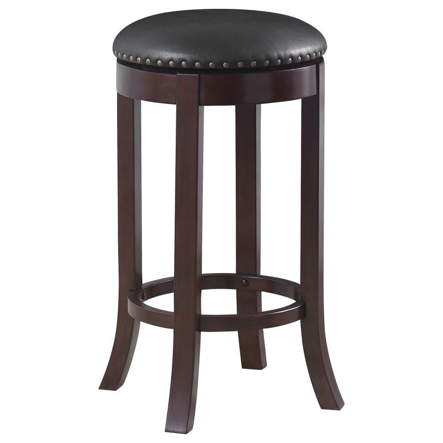 (image for) Aboushi Backless Swivel Bar Stool Brown (Set of 2)