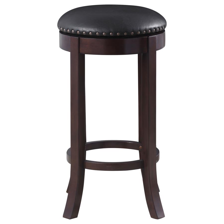 (image for) Aboushi Backless Swivel Bar Stool Brown (Set of 2)