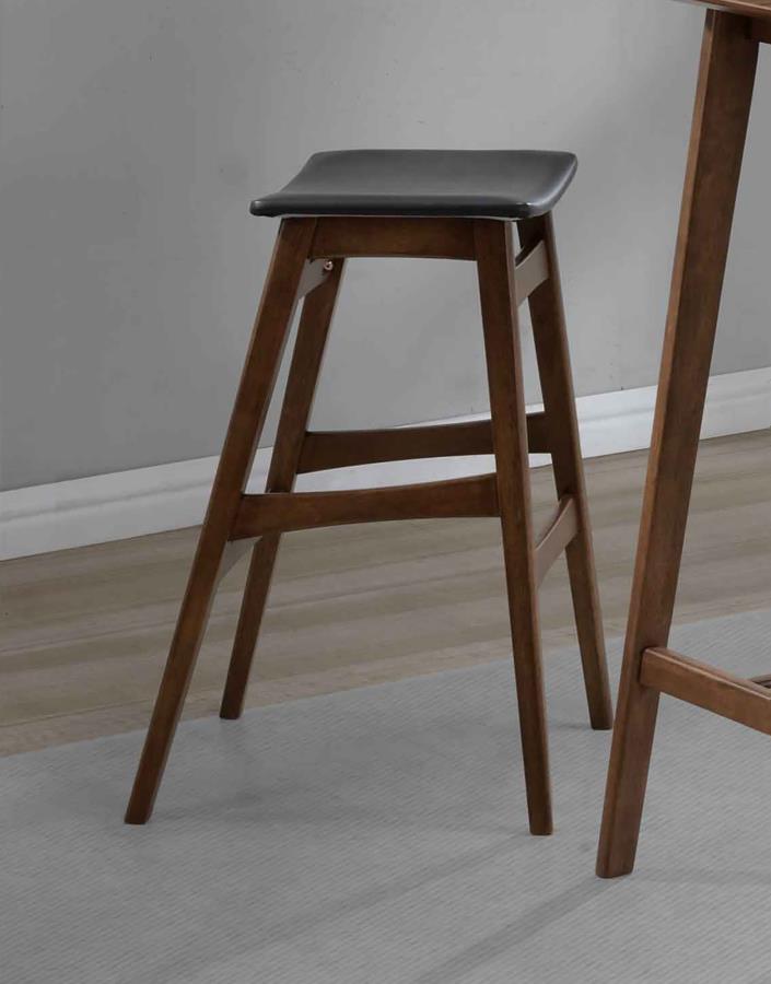 (image for) Finnick Cushioned Backless Bar Stool Walnut (Set of 2)