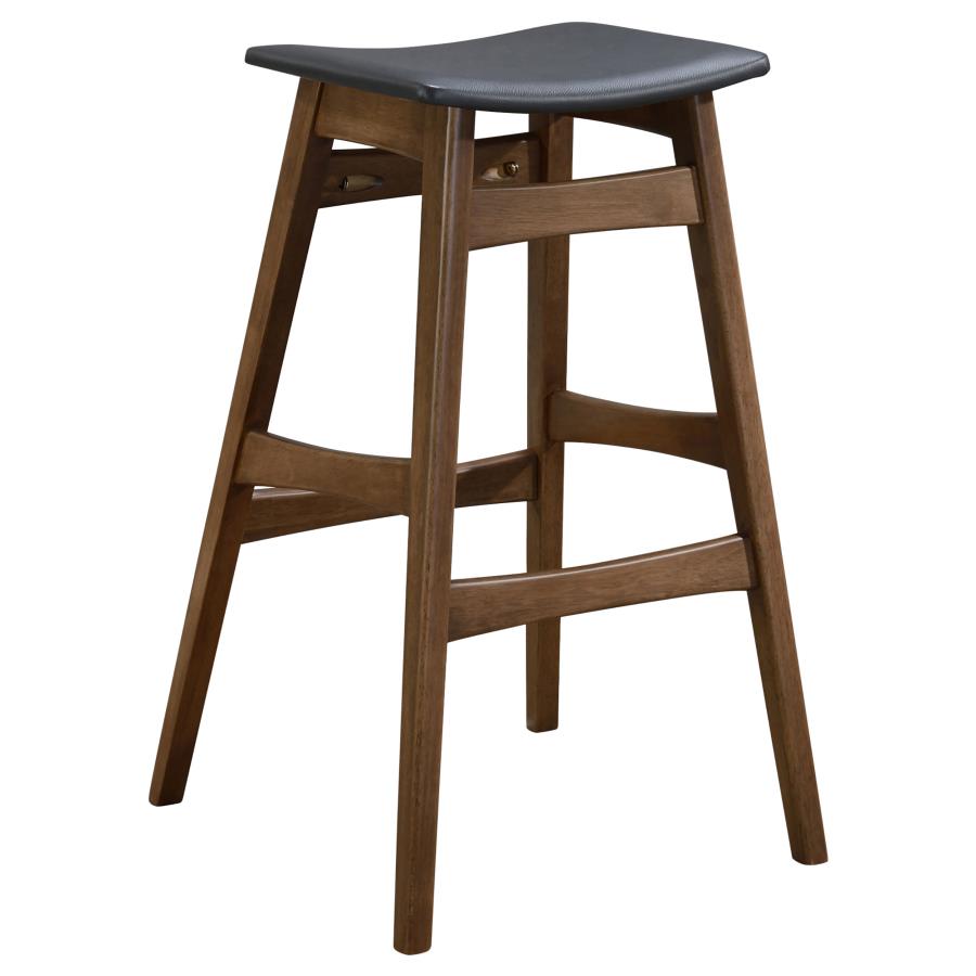 (image for) Finnick Cushioned Backless Bar Stool Walnut (Set of 2)