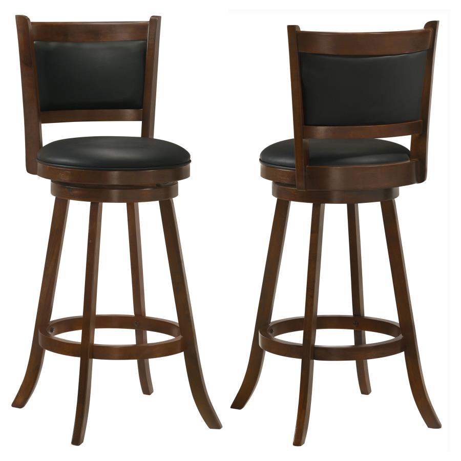 (image for) Broxton Upholstered Swivel Bar Chair Chestnut (Set of 2) - Click Image to Close