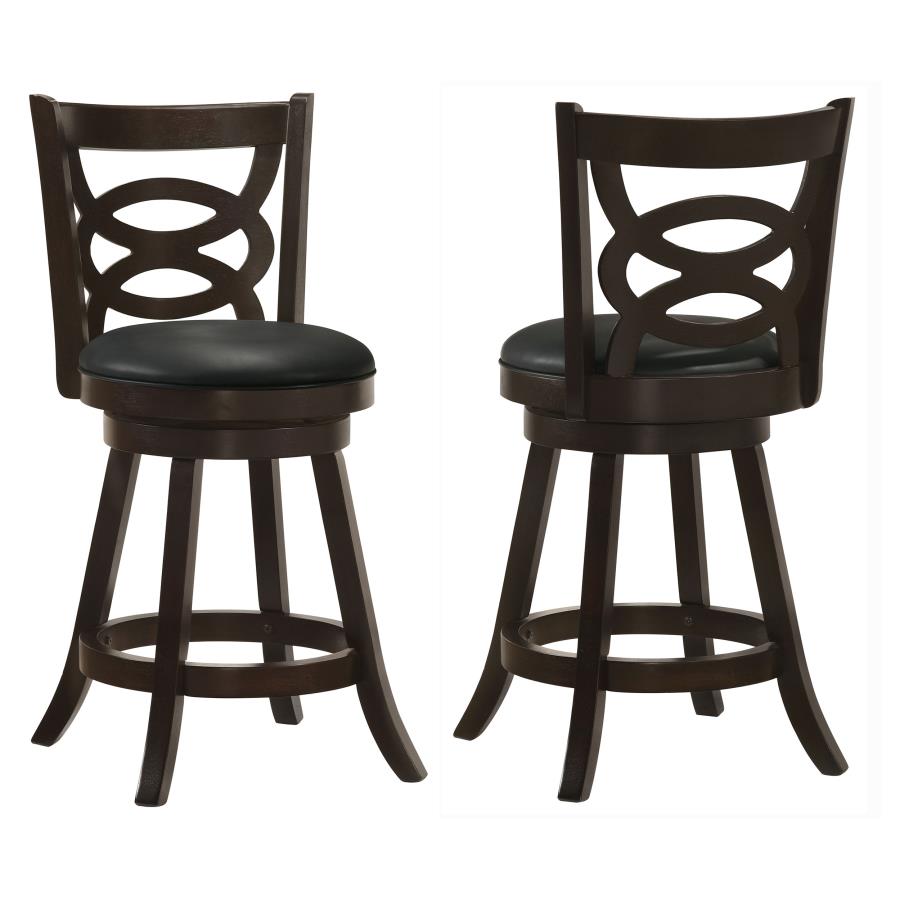 (image for) Calecita Wood Swivel Counter Stool Cappuccino (Set of 2) - Click Image to Close