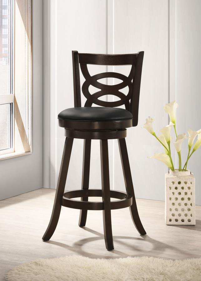 (image for) Calecita Wood Swivel Bar Stool Cappuccino (Set of 2)