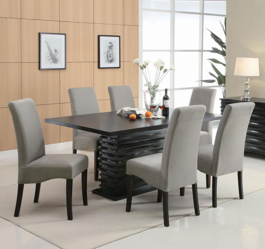 (image for) Stanton 5-piece Rectangular Dining Table Set Grey - Click Image to Close