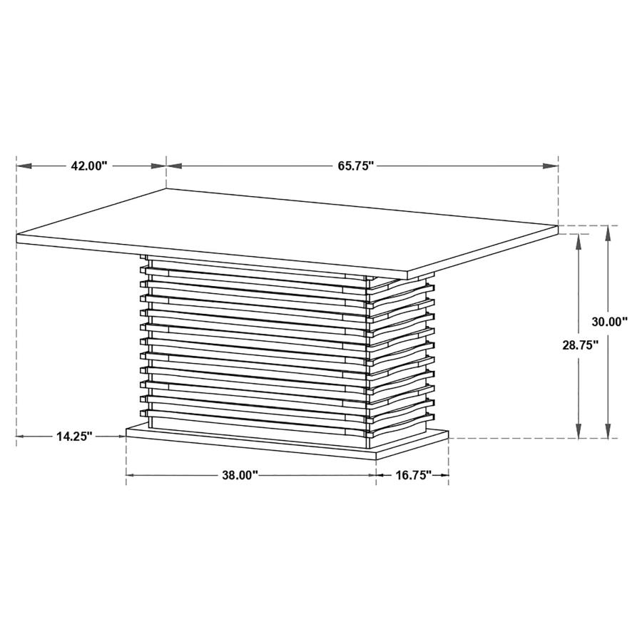 (image for) Stanton 5-piece Rectangular Dining Table Set Grey