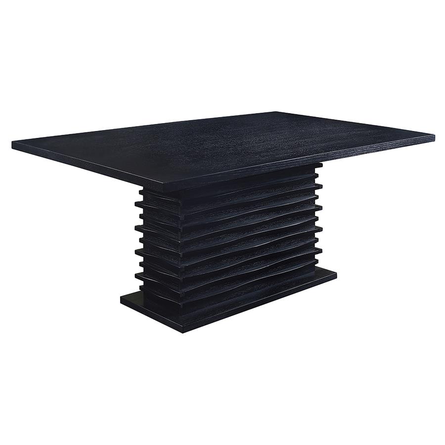 (image for) Stanton Rectangular 66-inch Dining Table Black - Click Image to Close