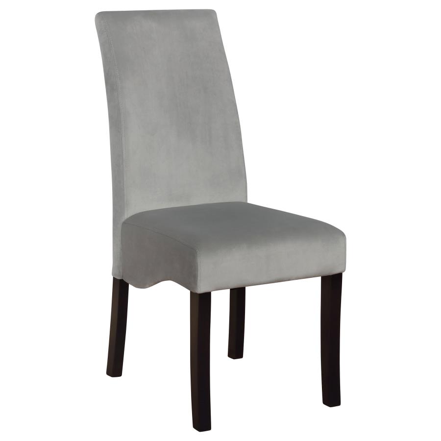 (image for) Stanton Velvet Upholstered Dining Side Chair Grey (Set of 2)