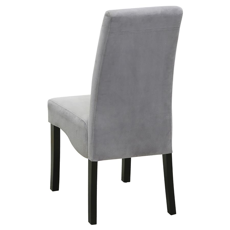 (image for) Stanton Velvet Upholstered Dining Side Chair Grey (Set of 2)