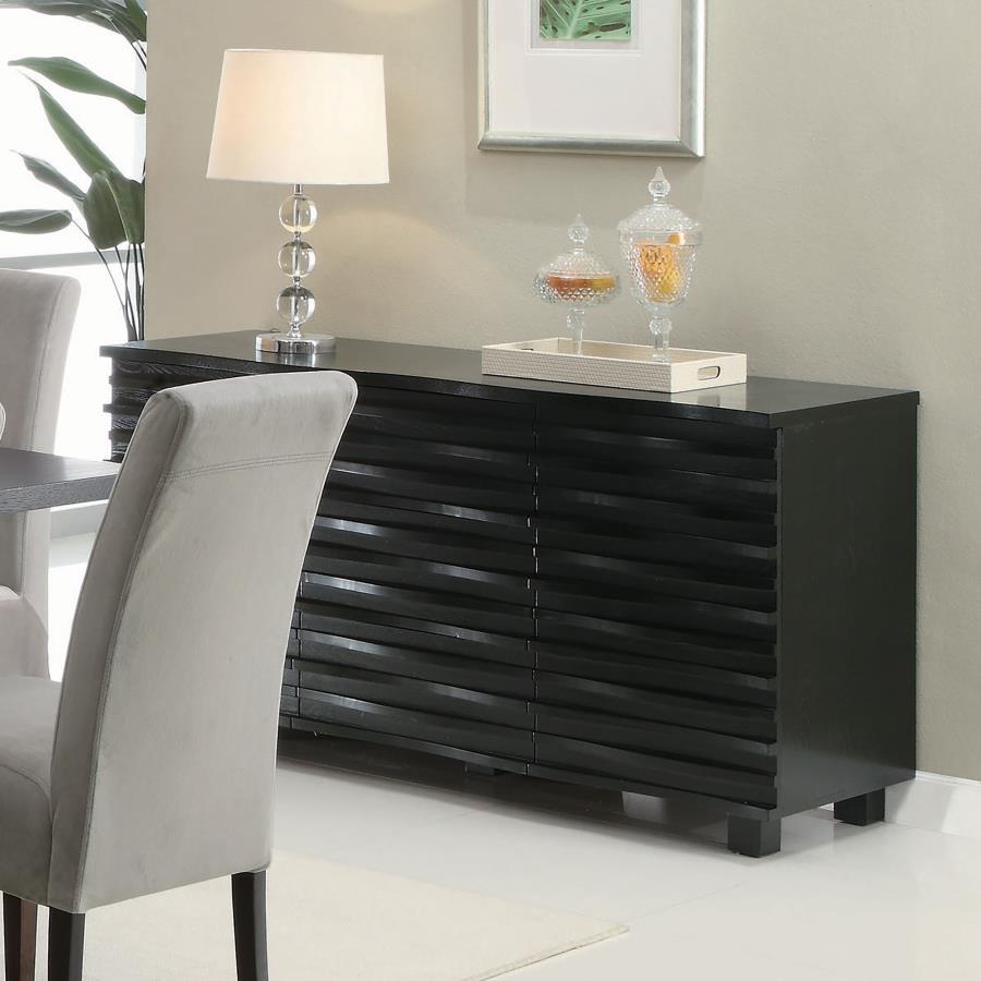 (image for) Stanton 3-drawer Sideboard Buffet Storage Cabinet Black