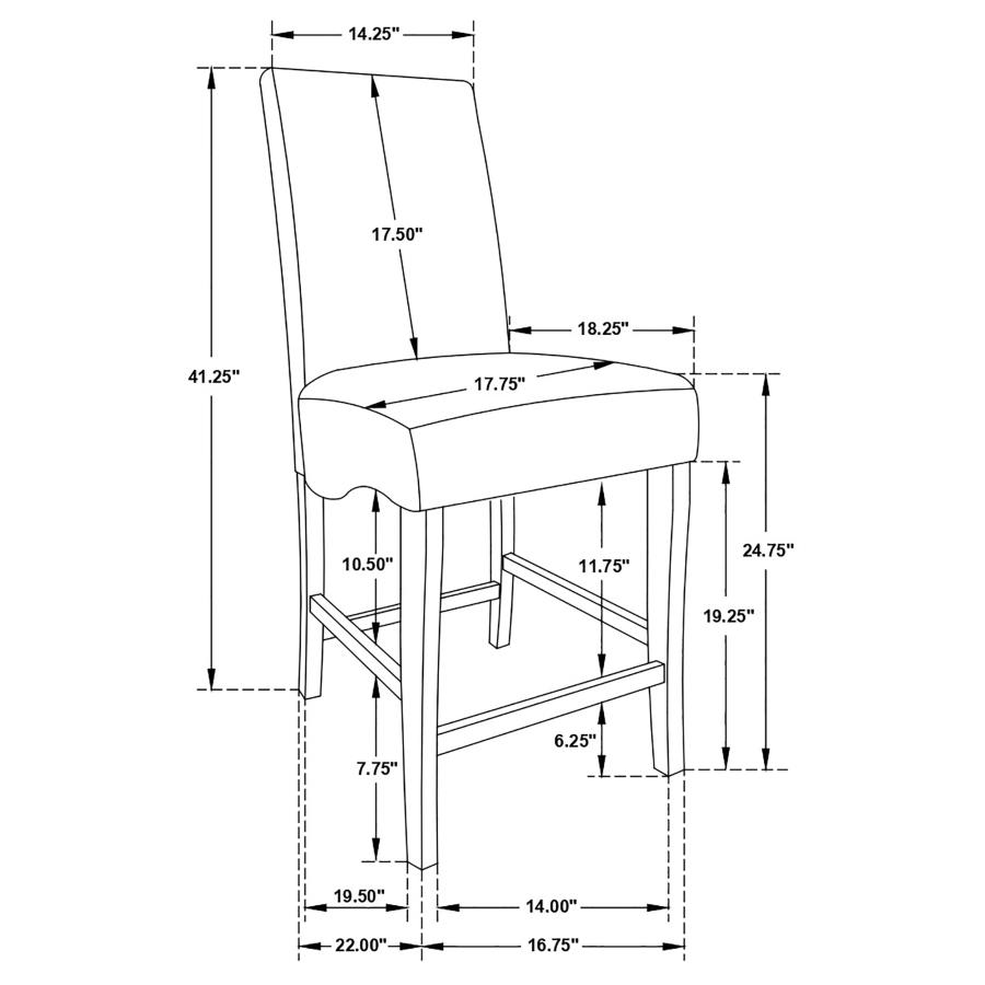 Modal Additional Images for Stanton 5-piece Square Counter Height Dining Table Set Grey