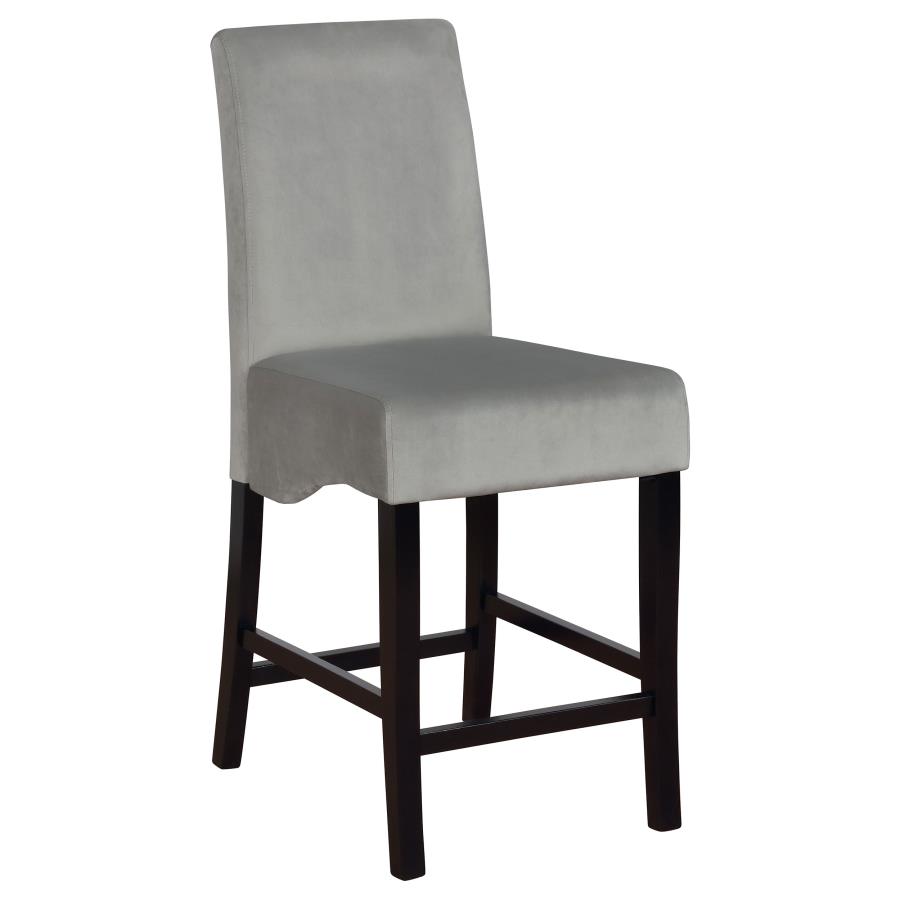 (image for) Stanton Velvet Upholstered Counter Chair Grey (Set of 2)