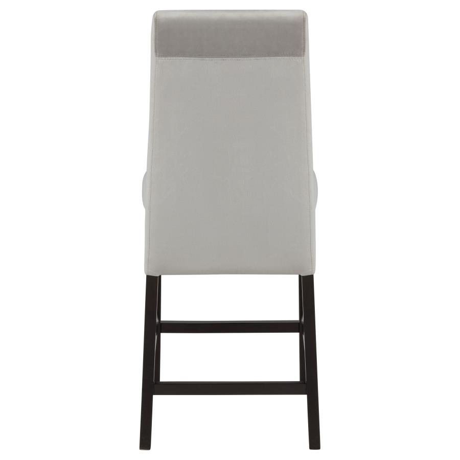 Stanton Velvet Upholstered Counter Chair Grey (Set of 2)