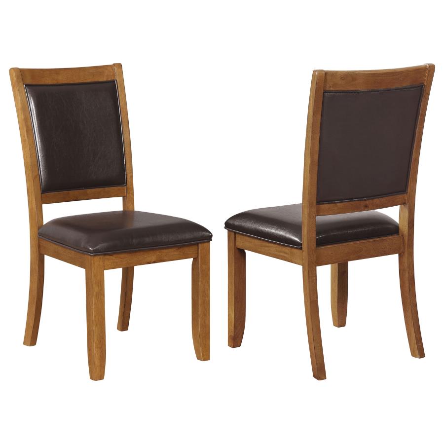 (image for) Nelms Upholstered Side Chairs Deep Brown and Dark Brown (Set of 2)