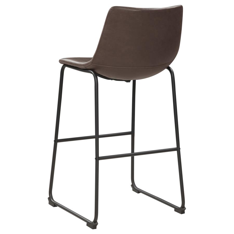 (image for) Michelle Upholstered Bar Chair Brown (Set of 2)