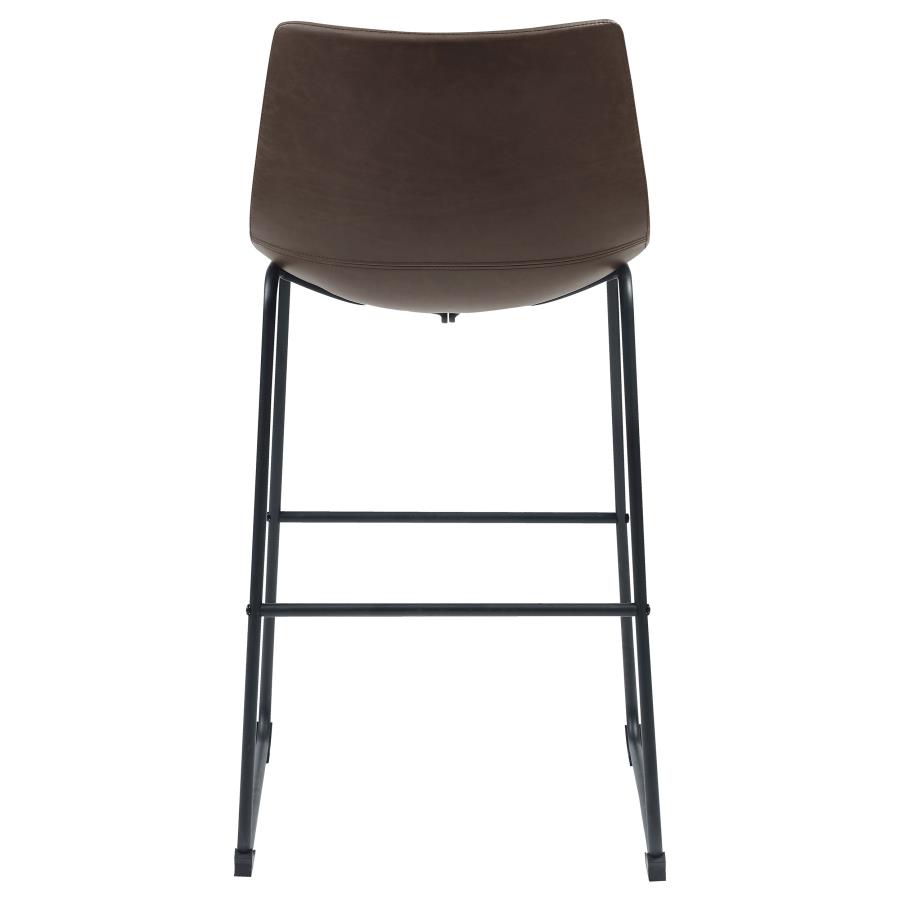 (image for) Michelle Upholstered Bar Chair Brown (Set of 2)