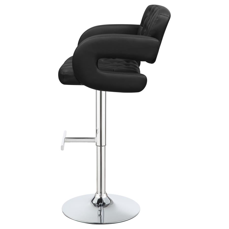 (image for) Brandi Adjustable Bar Stool Black and Chrome