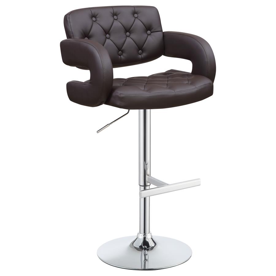 (image for) Brandi Adjustable Bar Stool Chrome and Brown