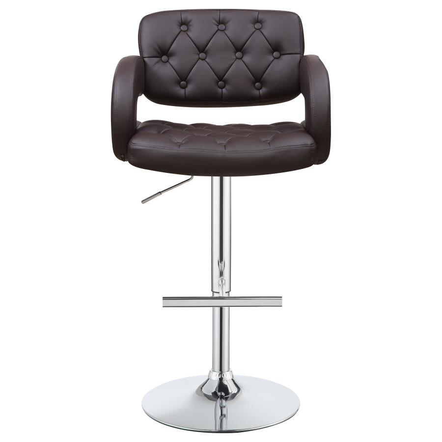 (image for) Brandi Adjustable Bar Stool Chrome and Brown