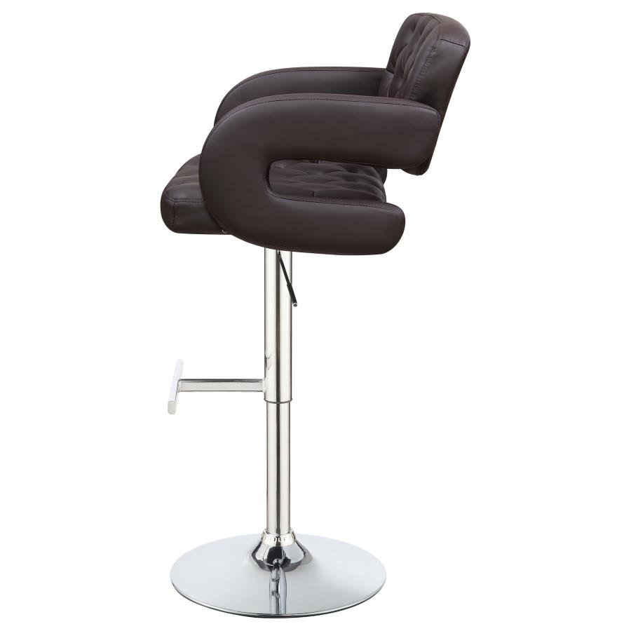 (image for) Brandi Adjustable Bar Stool Chrome and Brown