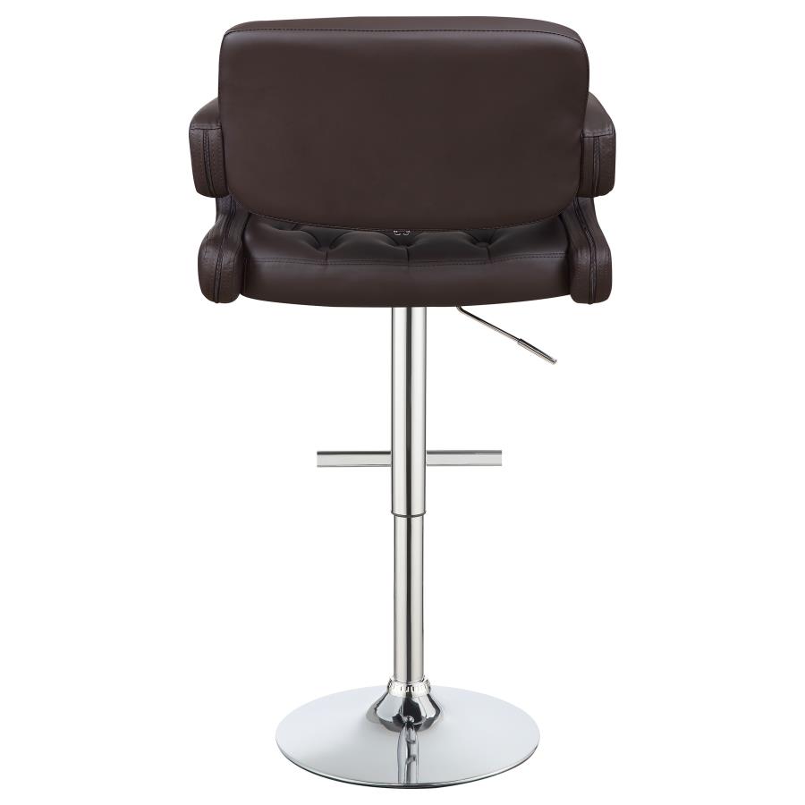 (image for) Brandi Adjustable Bar Stool Chrome and Brown