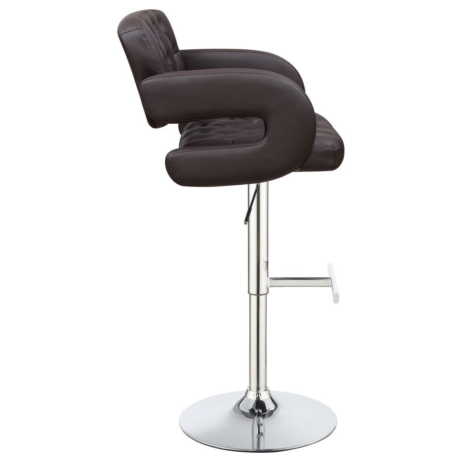 (image for) Brandi Adjustable Bar Stool Chrome and Brown