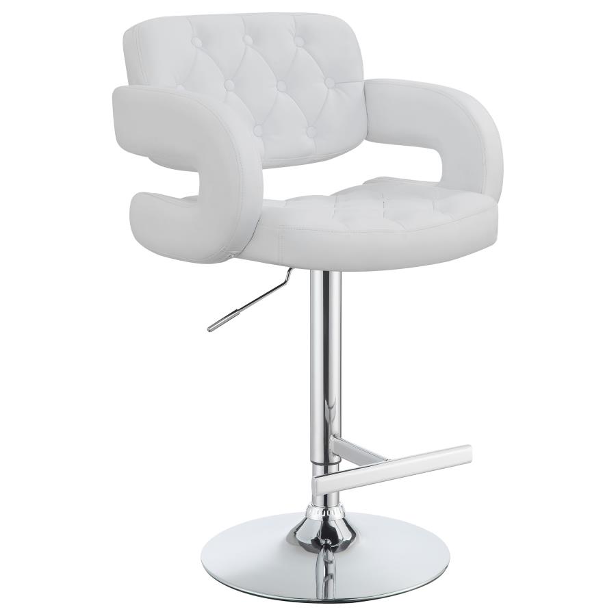 (image for) Brandi Adjustable Bar Stool Chrome and White