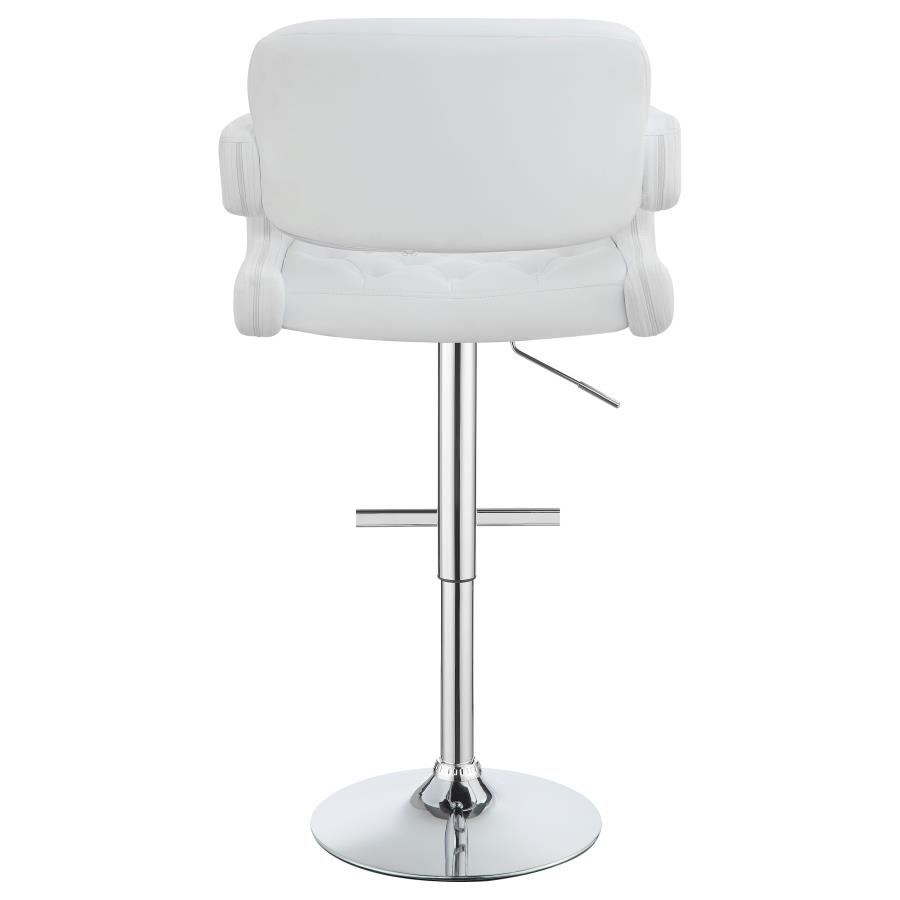 (image for) Brandi Adjustable Bar Stool Chrome and White