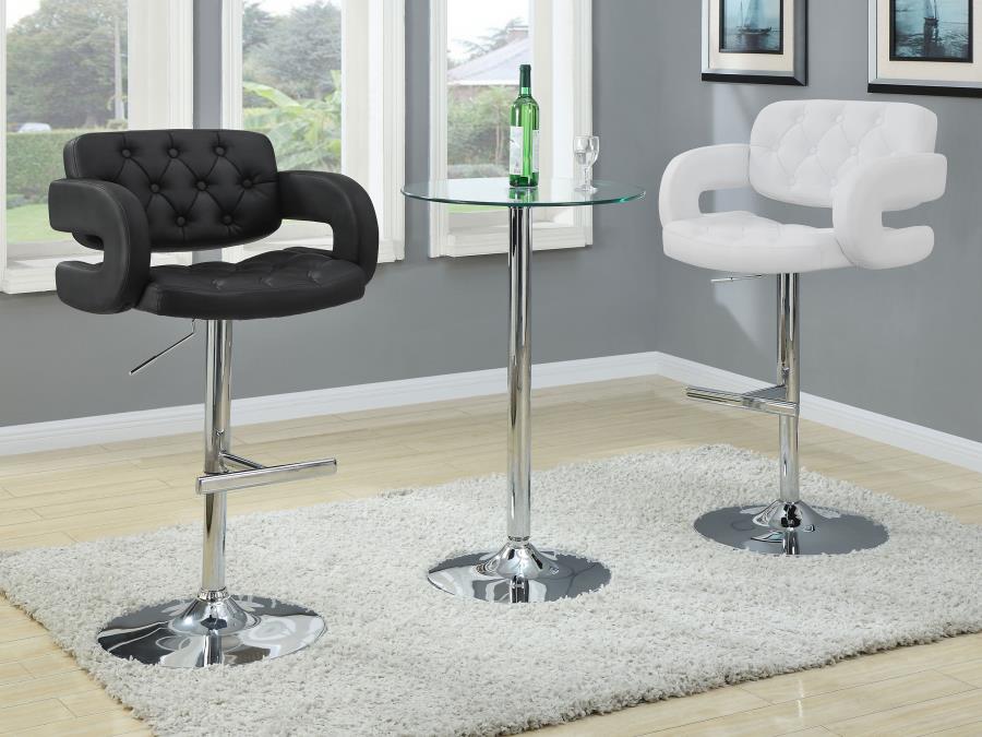 (image for) Brandi Adjustable Bar Stool Chrome and White