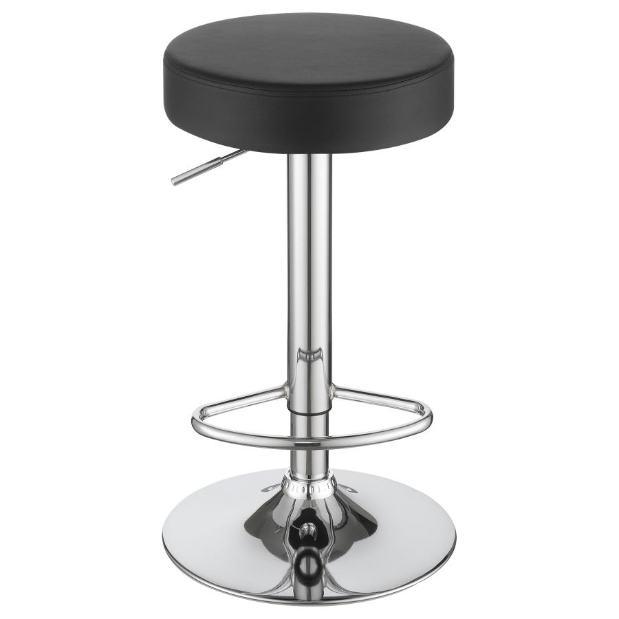 (image for) Ramses 29" Adjustable Bar Stool Chrome and Black