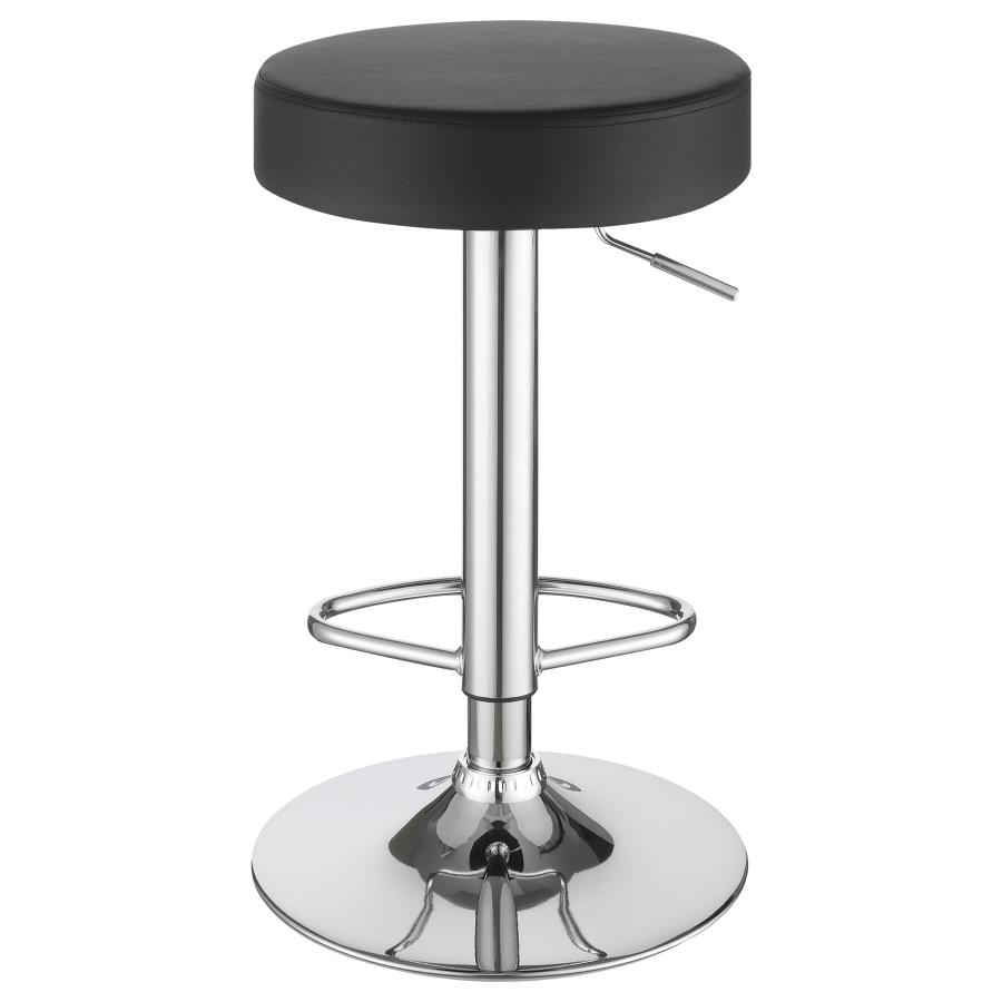 (image for) Ramses 29" Adjustable Bar Stool Chrome and Black