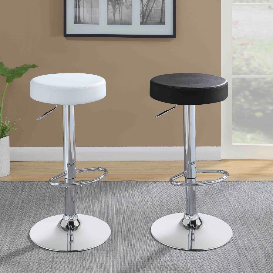 (image for) Ramses 29" Adjustable Bar Stool Chrome and Black