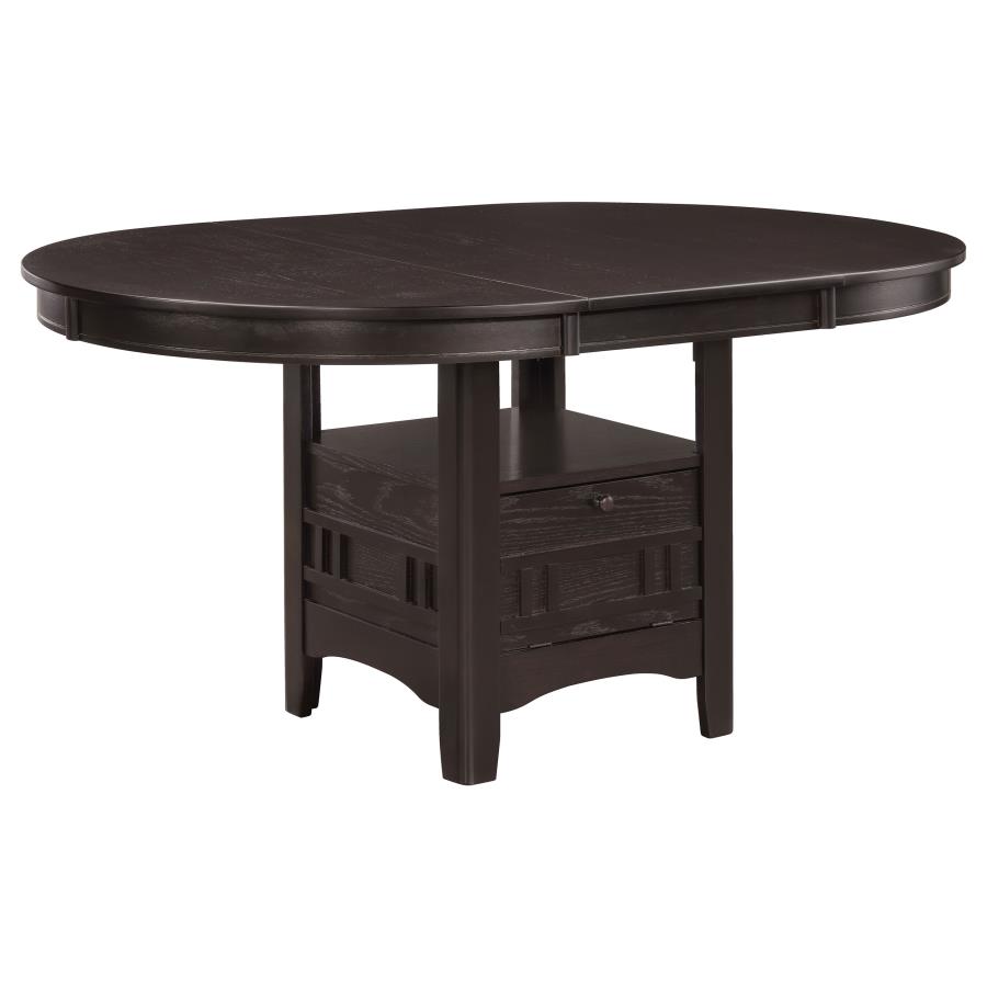 (image for) Lavon Oval 60-inch Extension Leaf Dining Table Espresso - Click Image to Close