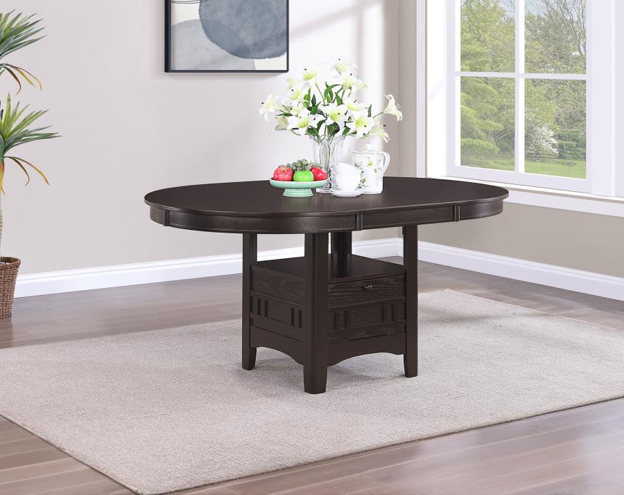 (image for) Lavon Oval 60-inch Extension Leaf Dining Table Espresso