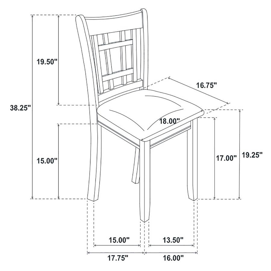 (image for) Lavon Wood Dining Side Chair Espresso (Set of 2)