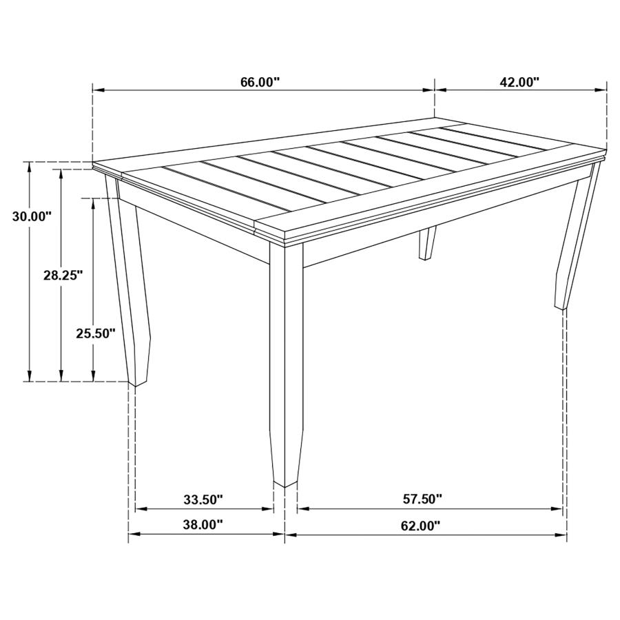 (image for) Dalila 5-piece Rectangular Dining Table Set Cappuccino