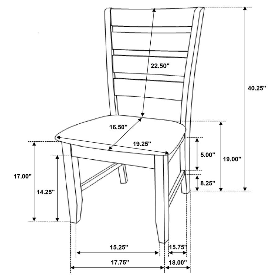 (image for) Dalila 5-piece Rectangular Dining Table Set Cappuccino