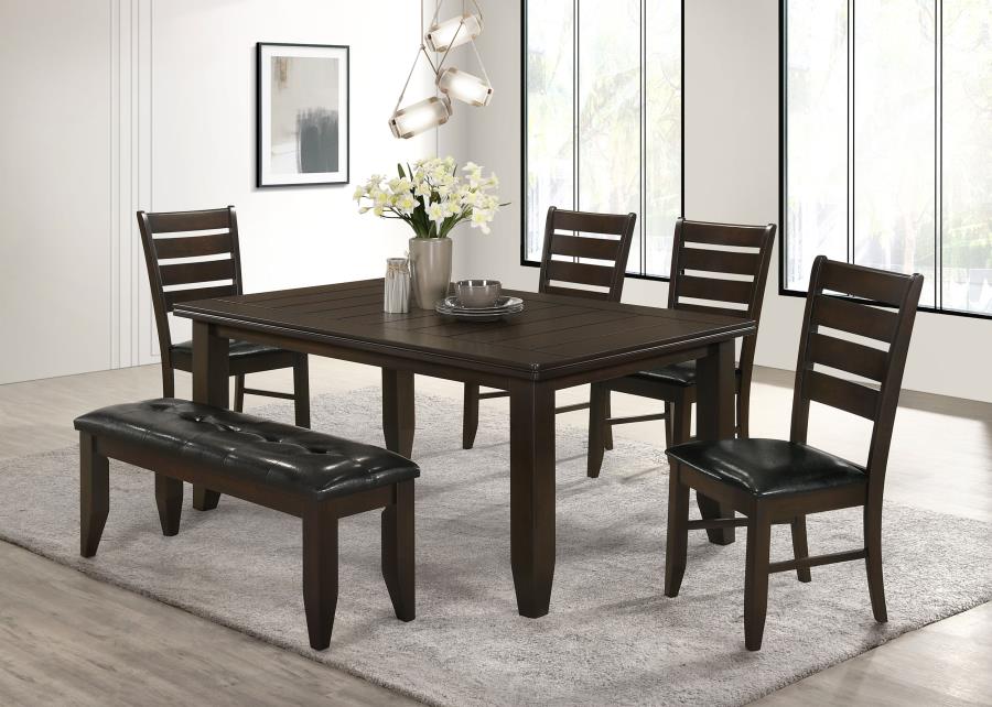 (image for) Dalila 6-piece Rectangular Dining Table Set Cappuccino - Click Image to Close