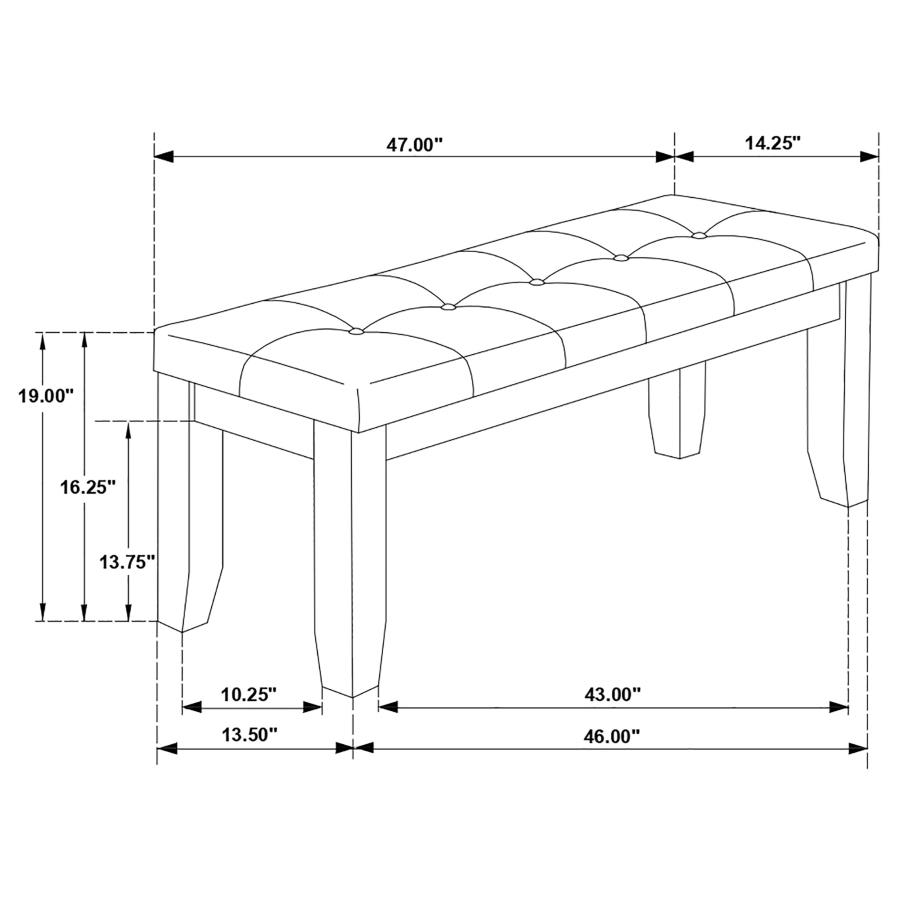 Modal Additional Images for Dalila 6-piece Rectangular Dining Table Set Cappuccino