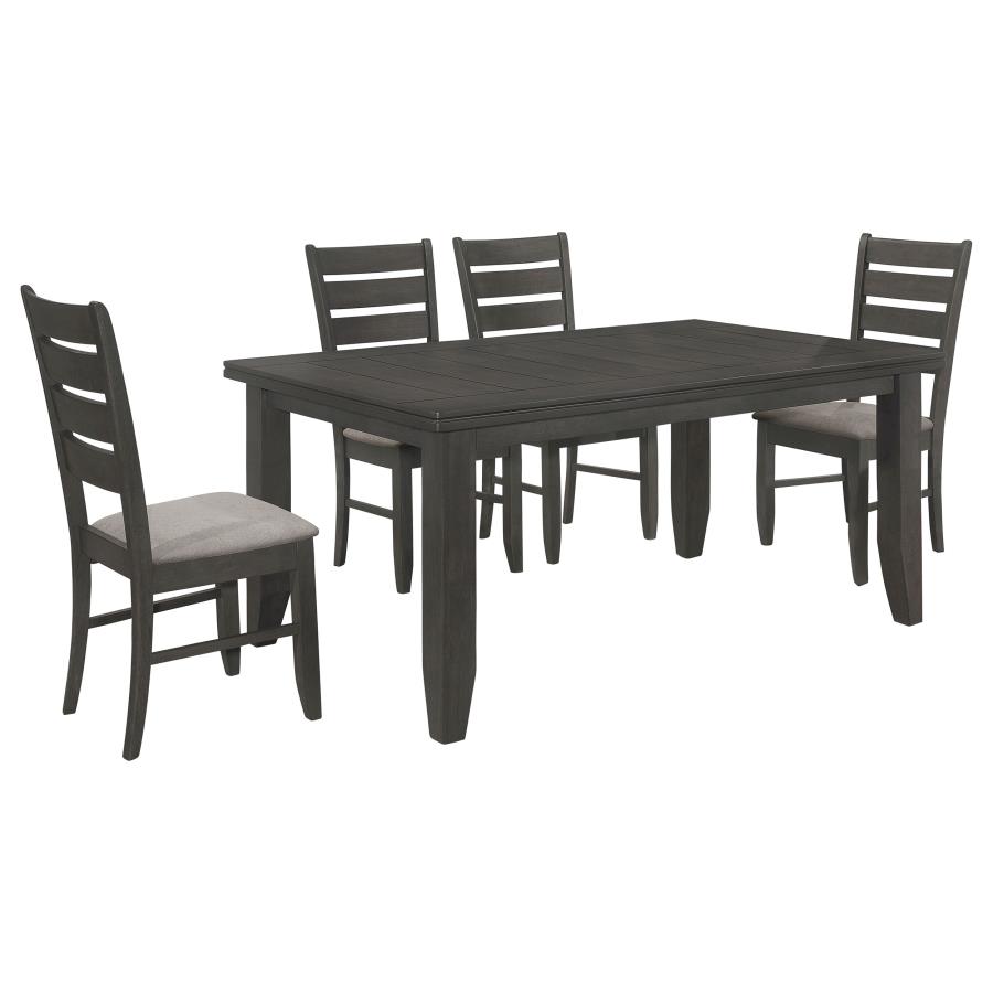 (image for) Dalila 5-piece Rectangular Dining Table Set Dark Grey